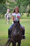 Julia riding Katy at her birthday party